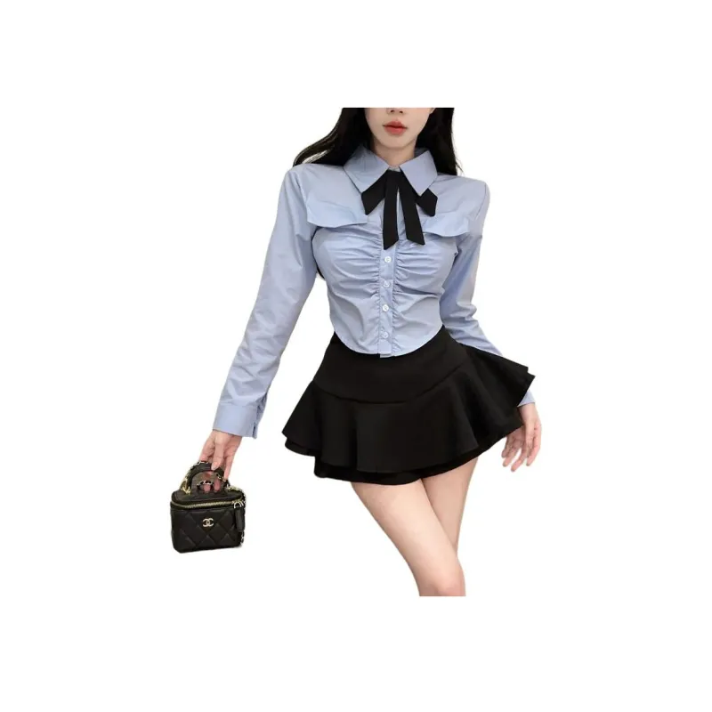Mu Xiao Xin Two Piece Skirt Sets Women's-0