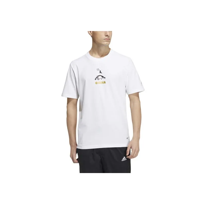 Adidas T Shirts Men White-3