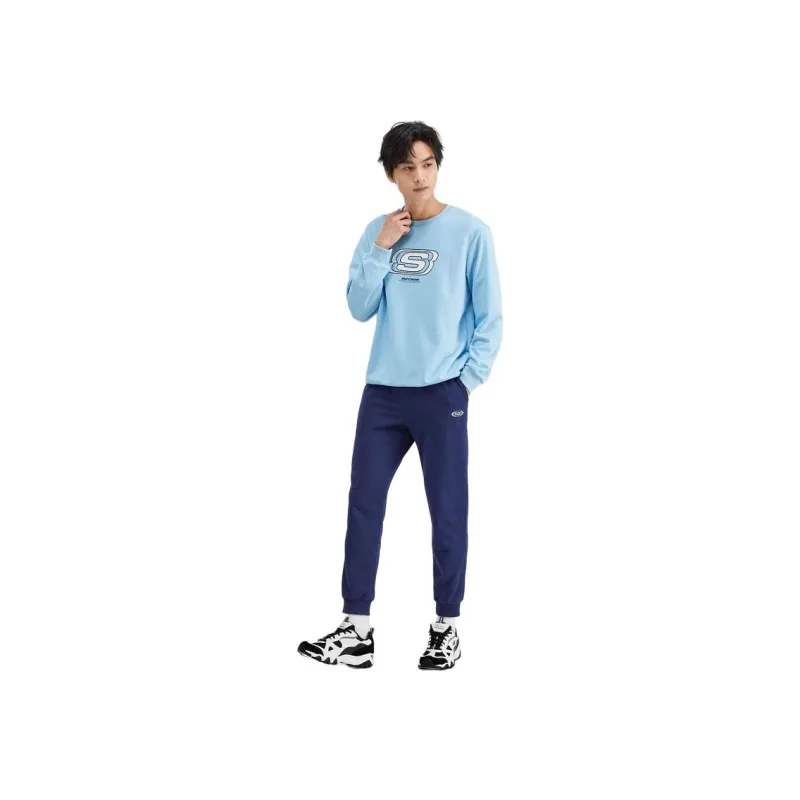 Skechers Colorful Knitted Sports Pants Men's Medieval Blue-2