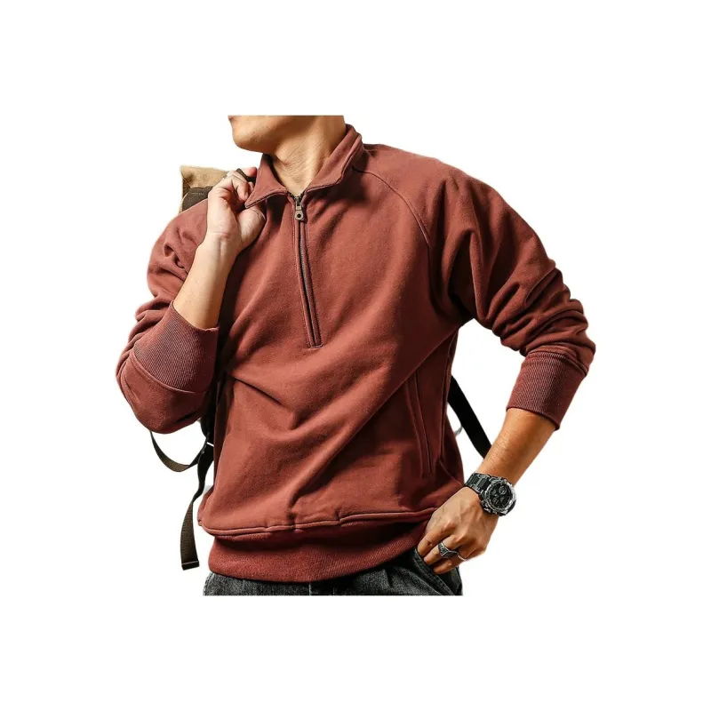 Seasonal Words Sweatshirt Men's Brick Red-0