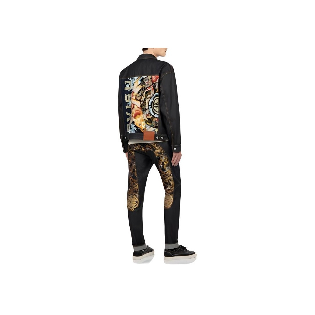 EVISU Jeans Men Denim Blue - POIZON