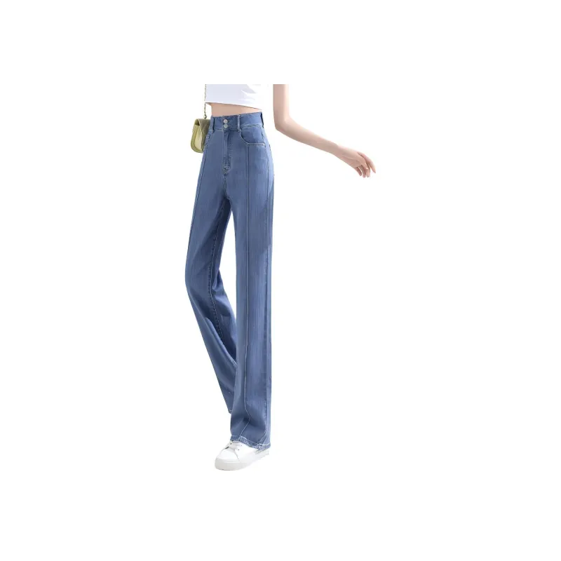 Mo Han Yi Mei Jeans Women's Denim Blue-2