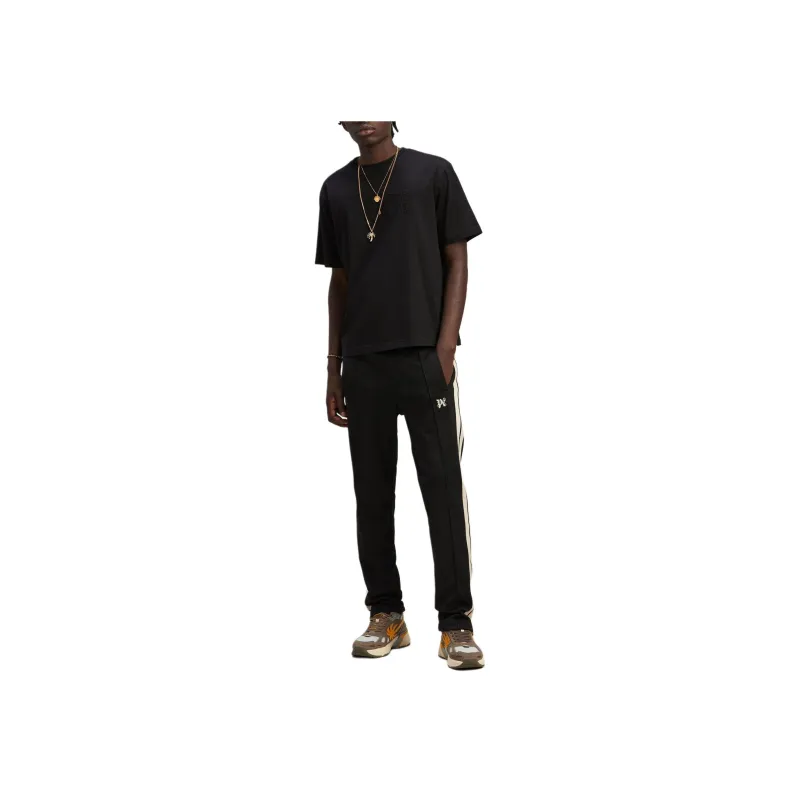 PALM ANGELS Monogram embroidered Track Pants-1