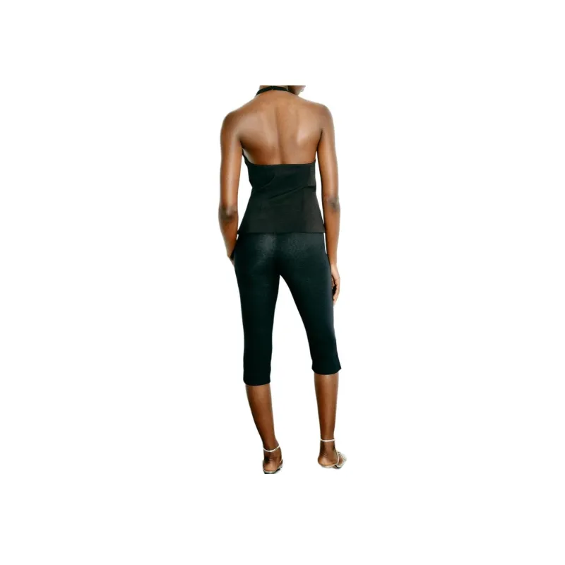 ZARA Tank Tops Women's Black-3