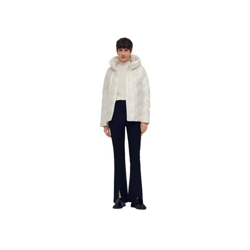 GOELIA 아이보리 여성 다운 재킷