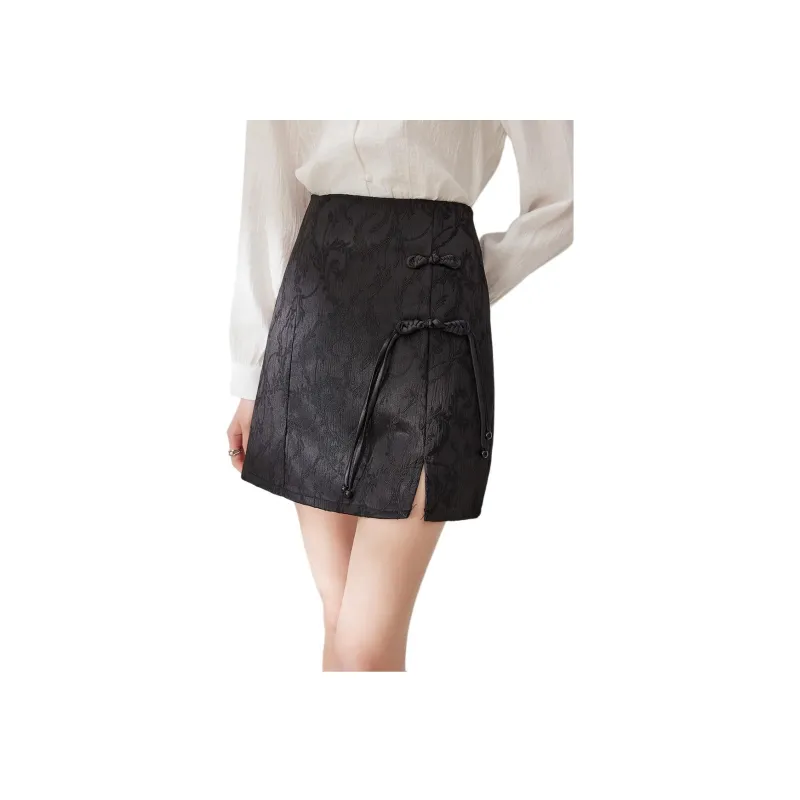 Like The Age Of Water Casual Short Skirts Women's Black-0