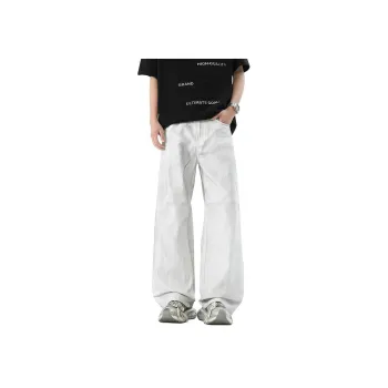 HCHUICHENG Jeans Unisex White