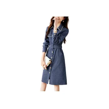 XWI Long Sleeved Dresses Women's Denim Blue