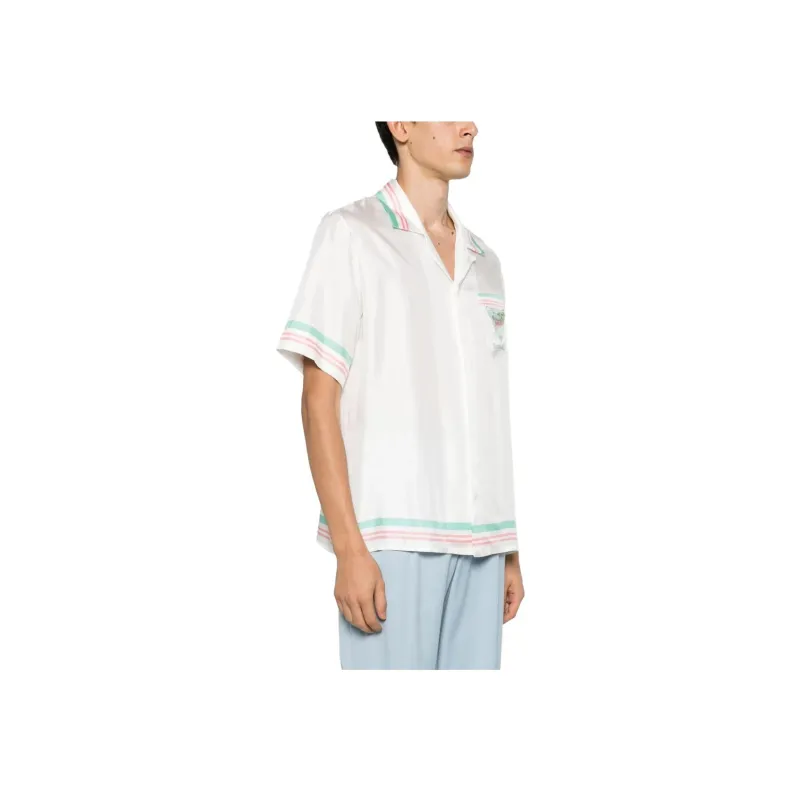 CASABLANCA Tennis Club Icon Silk Shirt-2
