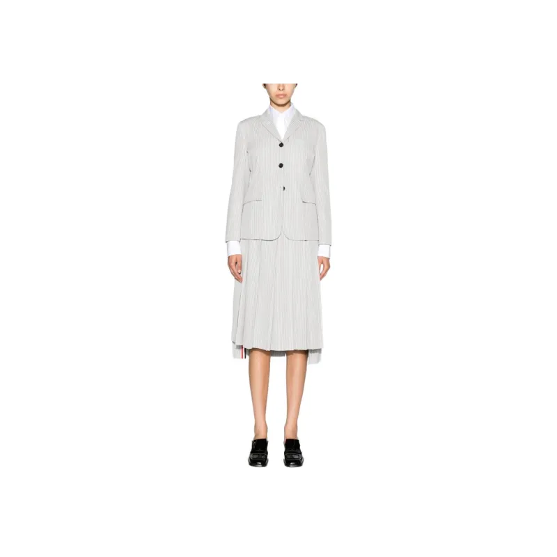 THOM BROWNE 4 Bar Stripe Detailed Poplin Shirt-2