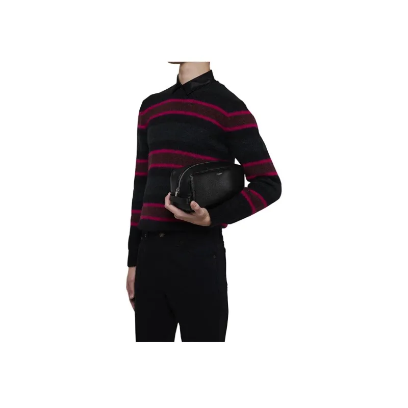 SAINT LAURENT Striped Long-Sleeved Jumper-4