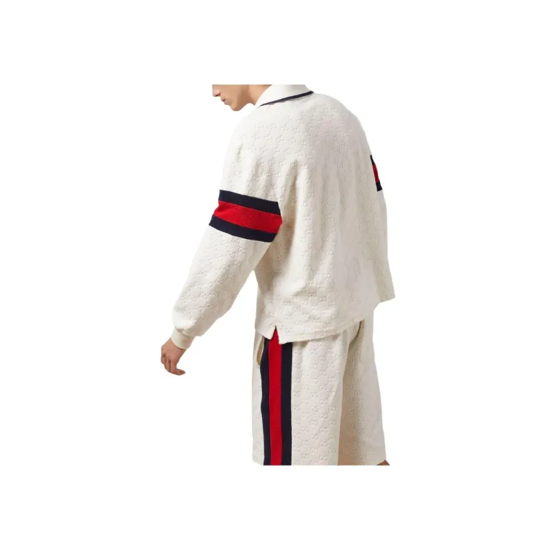 GUCCI Gg Terry cloth Polo Shirt-2