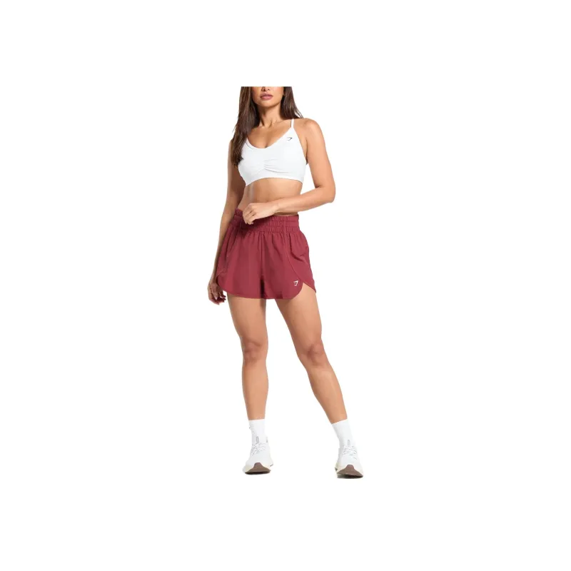 GYMSHARK Retro Waistband Shorts Casual Shorts Women's Red-2