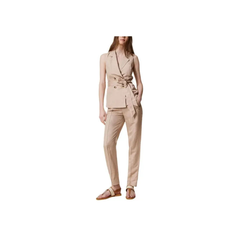 Twinset Linen blend Woven Vest-0