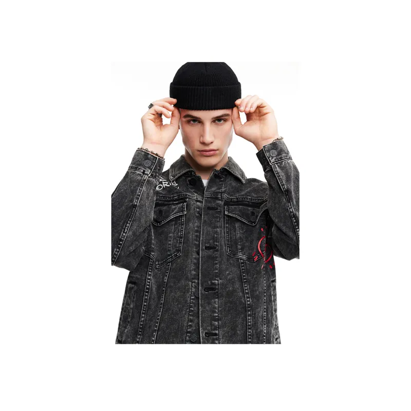 Zoo York Loose Fit Denim Jacket Unisex Black-3