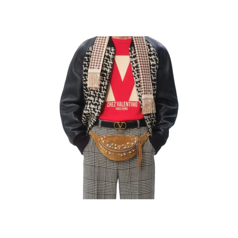 Valentino Garavani Chez patch Tweed Bomber Jacket-4