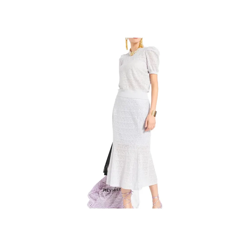 BESIONIA SS24 Casual Long Skirts Women's Light Purple-2