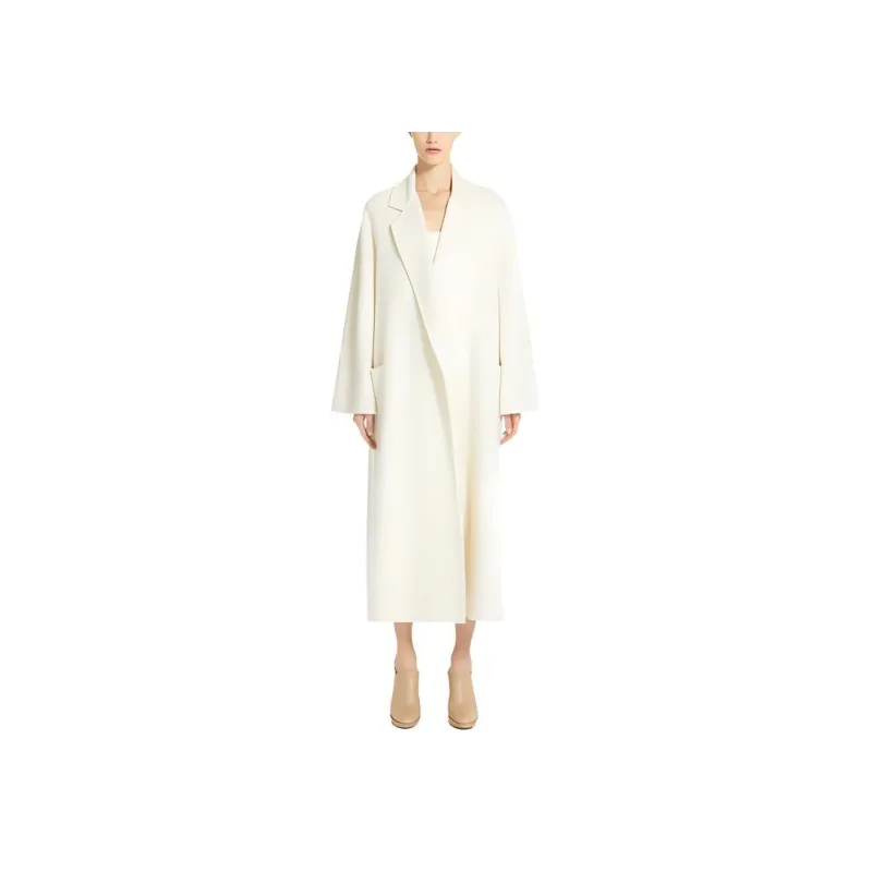 MaxMara Labbro Series Velvet feel Coat Women's White-1