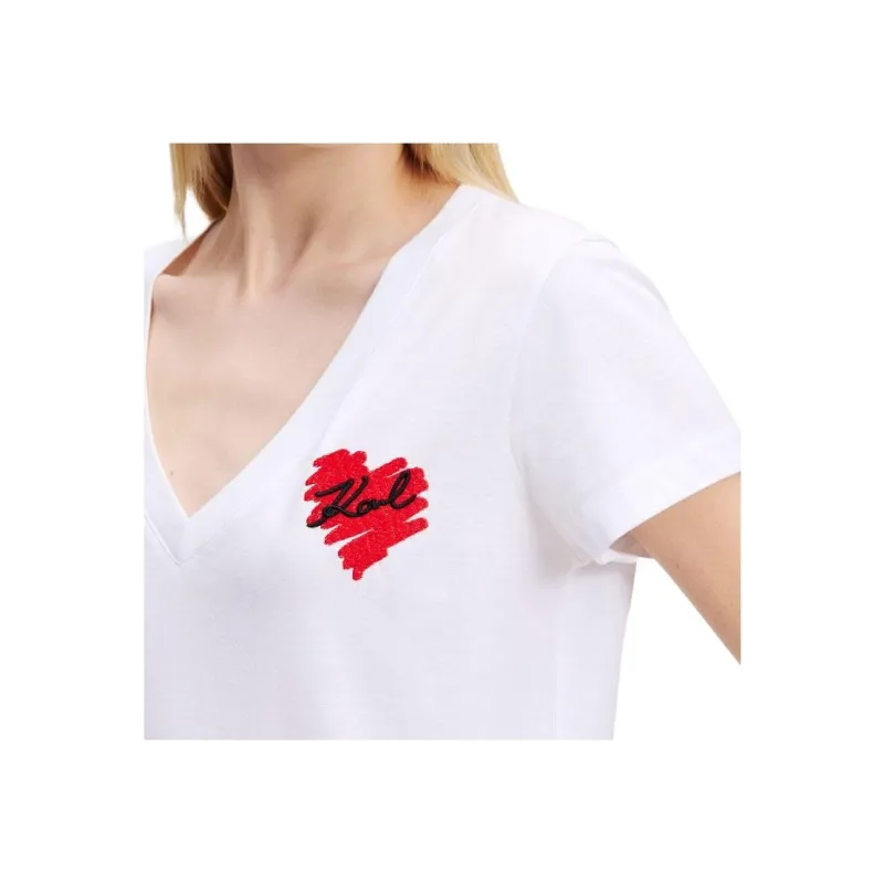 Karl Lagerfeld K/Heart V neck T shirt-4