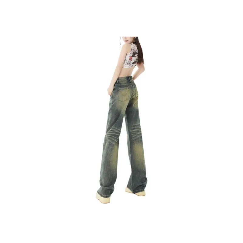 YINLEI Jeans Women's Vintage-1