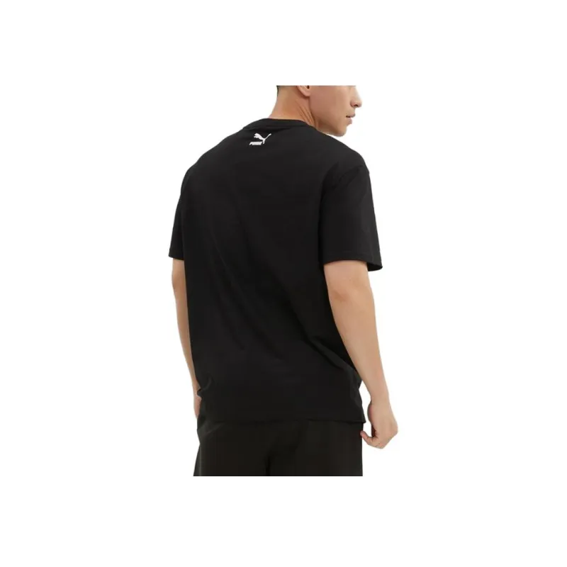 PUMA Tennis Club Graphic T Shirts Men Black-3
