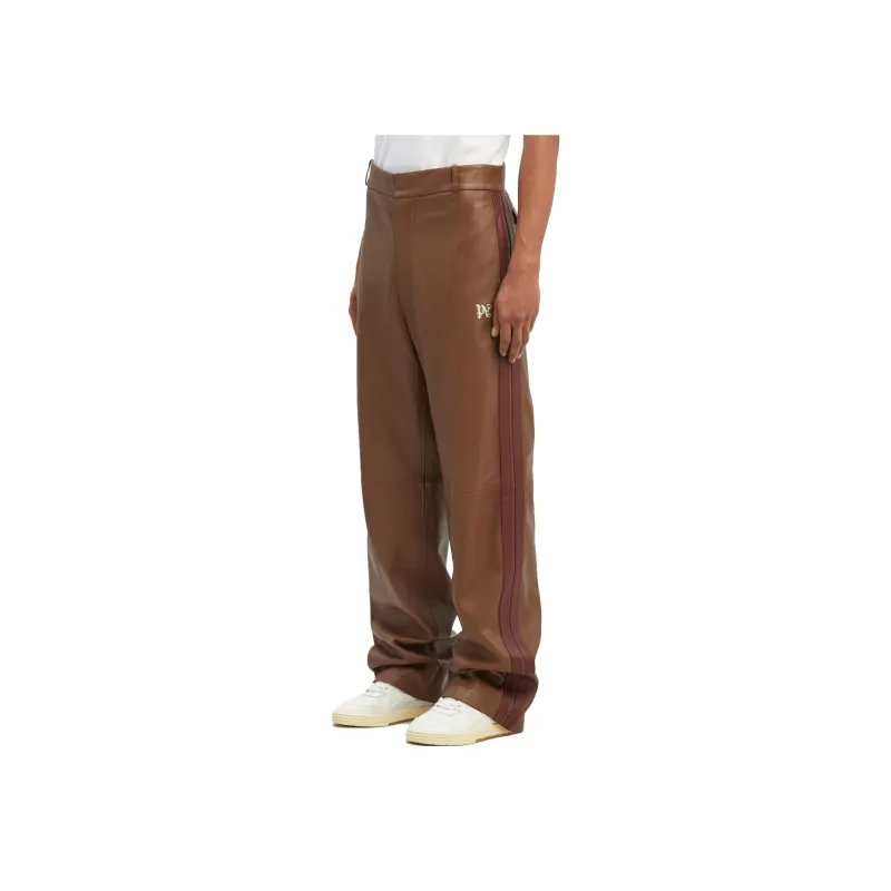 PALM ANGELS PA Monogram Leather Track Pants-3
