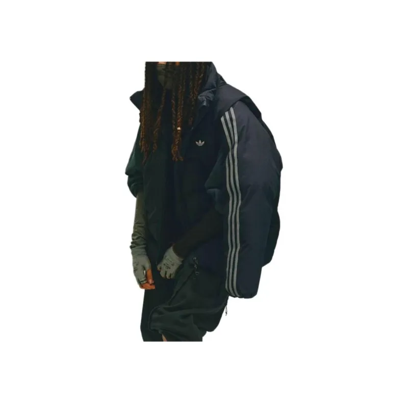 adidas originals X HAMCUS FW23 Hooded Zip-Up Down Jacket Black-3