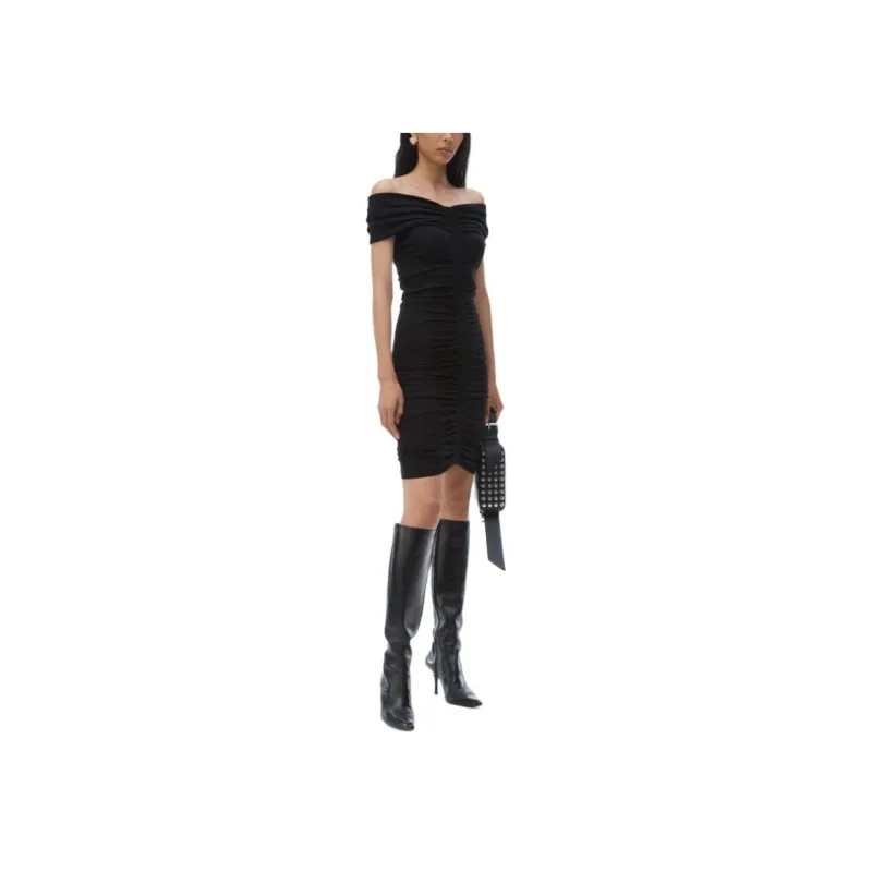 Alexander Wang Off Shoulder Ruched Dress-2