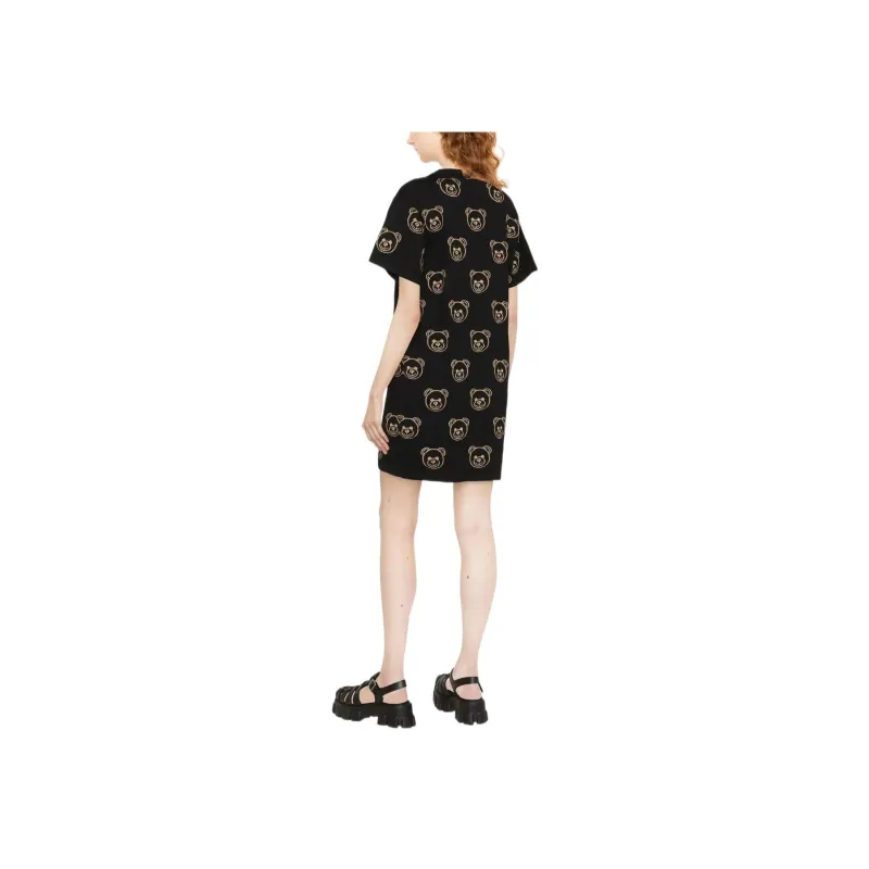 MOSCHINO Teddy Bear Jacquard Knitted Dress-1