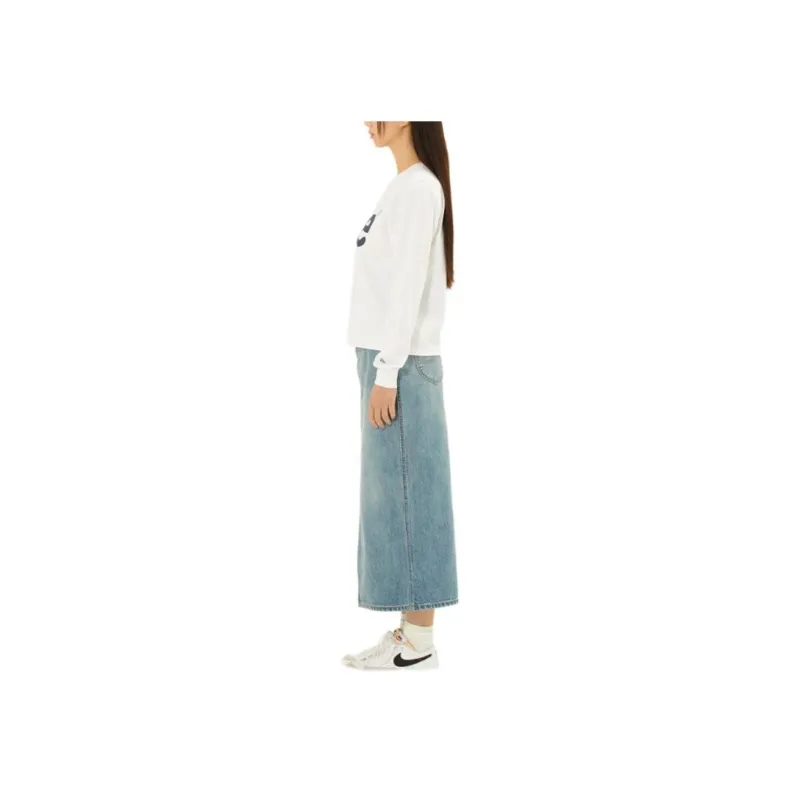 Lee Denim Long Skirt Women's Light Blue-2