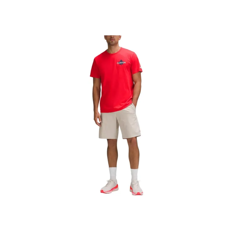 Lululemon COCTeam Canada Collection T Shirt Men's Spicy Red-2
