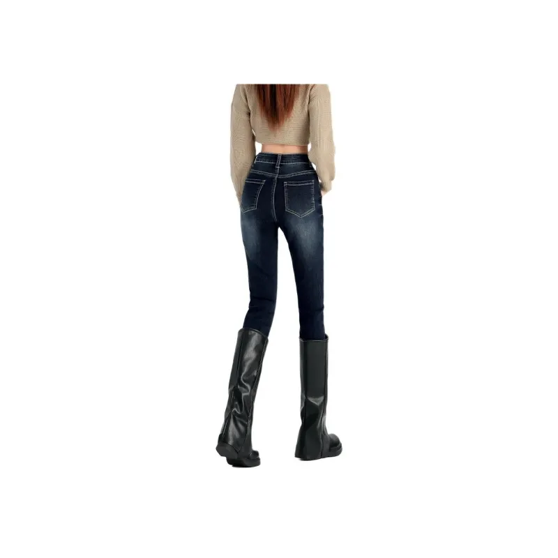Concubine Zhu Jeans Women's Dark Blue-3