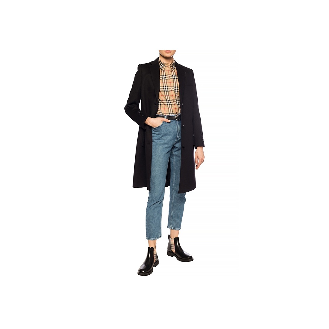 Burberry Velvet Jackets Women's Black - POIZON
