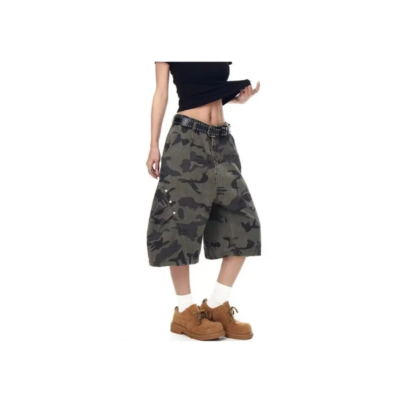 PVPVPV Casual Shorts Unisex Army Green-4