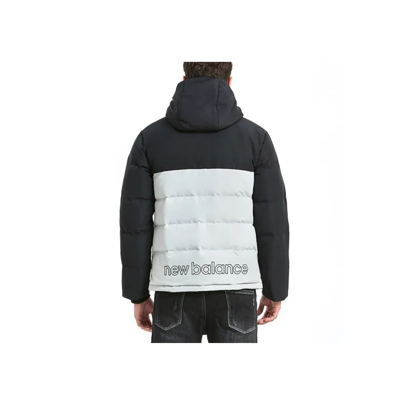 New Balance Down Jacket Men's Black White-2