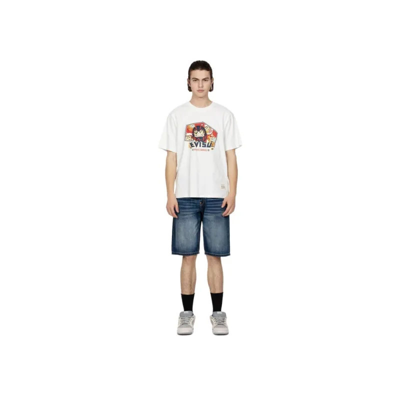 EVISU T-Shirts Men White-3