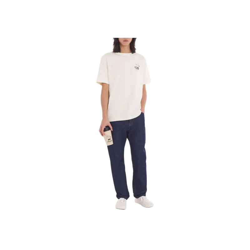Maison Kitsune SS24 T Shirt Unisex Cassava-4