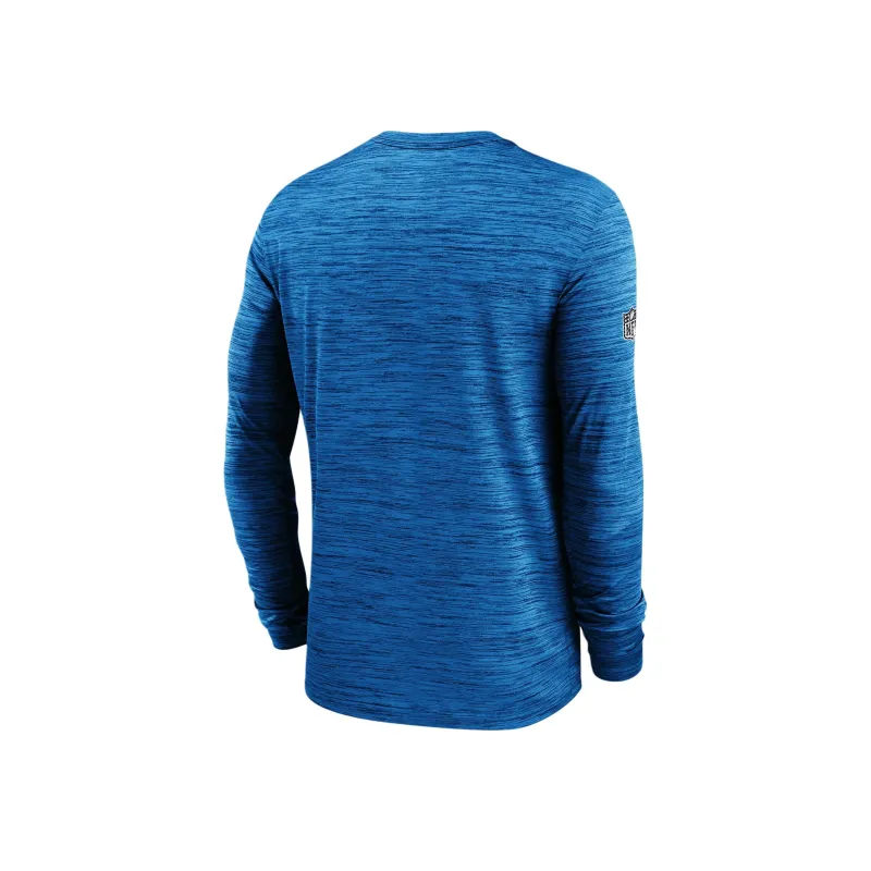 Nike Carolina Panthers Sideline Velocity Men's Nike Dri FIT Nfl Long Sleeve T Shirt-1