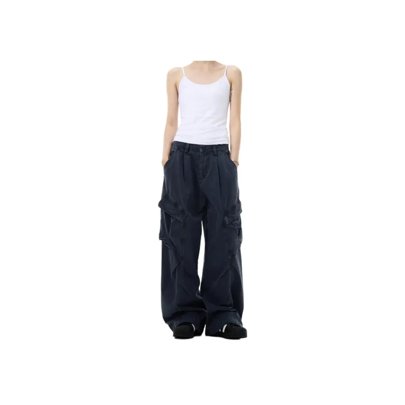 Pirkadat Cargo Pants Unisex Navy Blue-0