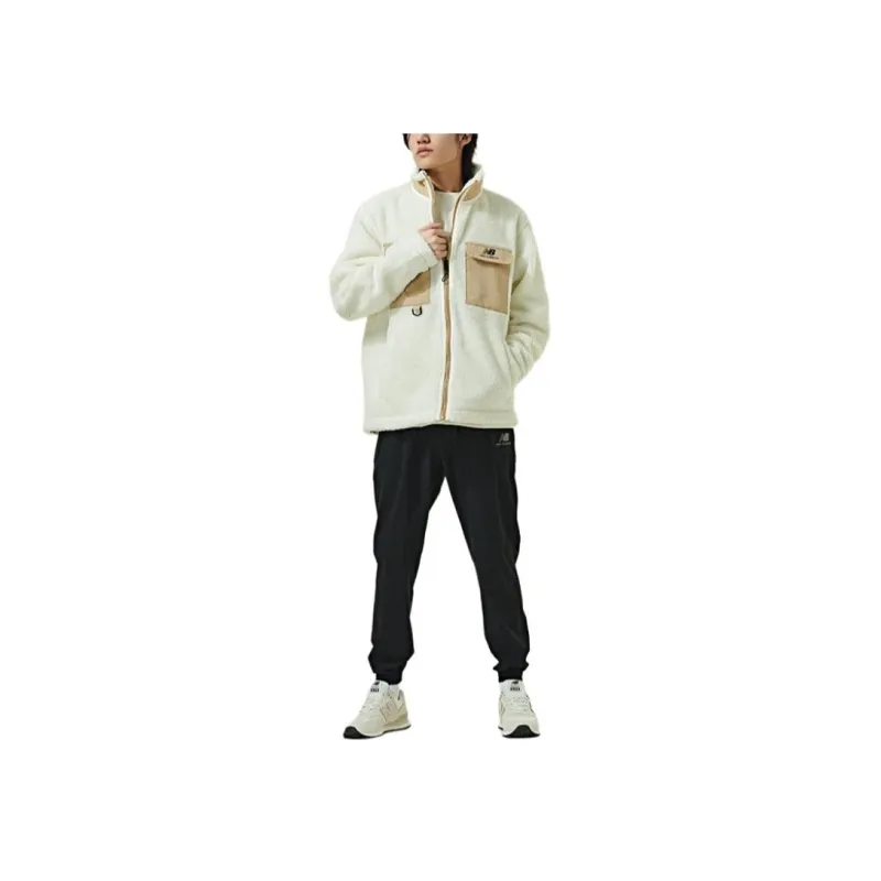 New Balance Velvet Jackets Men White-2