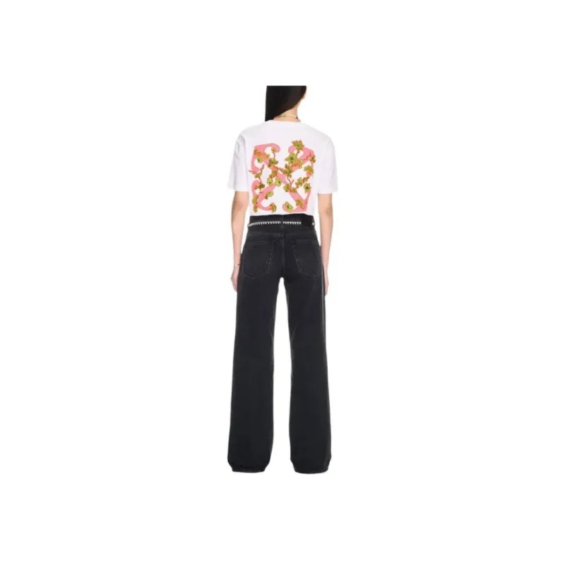 OFF WHITE Ramage Flower Arrow T Shirt-3