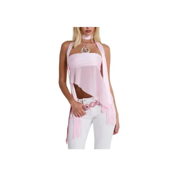 Jaded London Regina Corset Top With Scarf Casual Suit Women's PINK/Pink