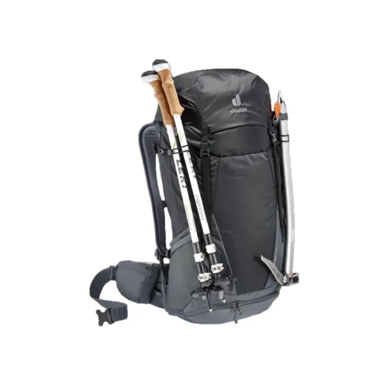 DEUTER 600 D Polyester Yarn Outdoor Hiking Bag Backpacks Unisex Black With Stone Ink-4