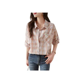 La Chapelle Shirt Women's Purple Plaid