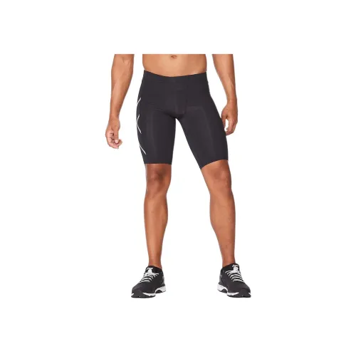 2XU 블랙 남성 스포츠 반바지