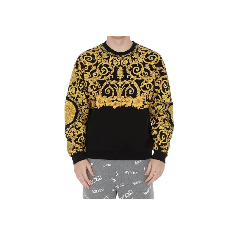 VERSACE Sweatshirts Men Yellow Black-5
