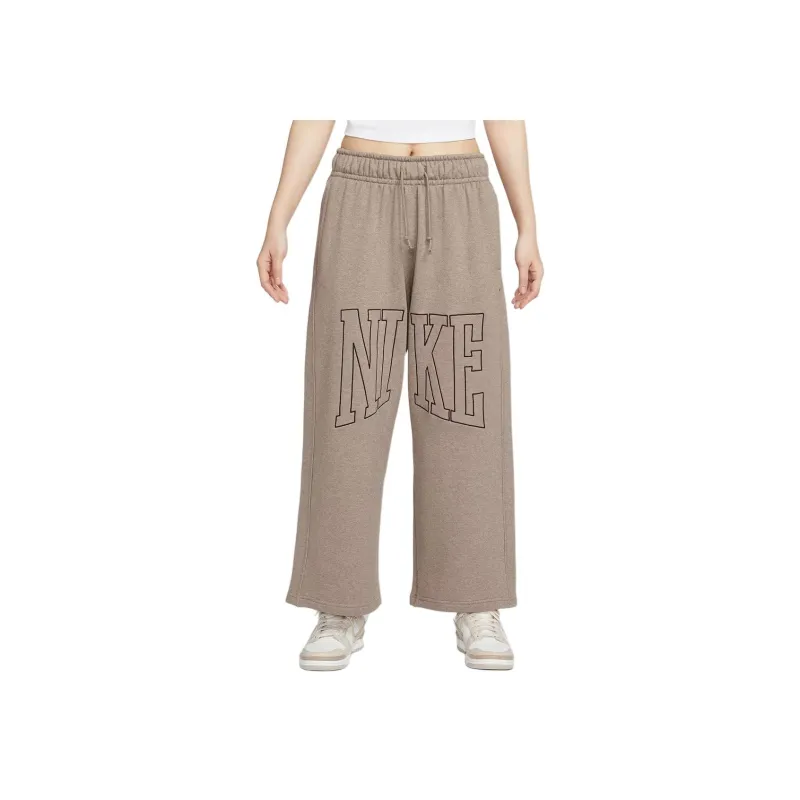 Nike Swoosh AS W NSW S TR EET OH FLC Knitted Sports Pants Women's Mink Brown-3