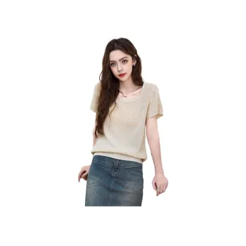 FAWENXIANGZI Knitwear Women's Apricot