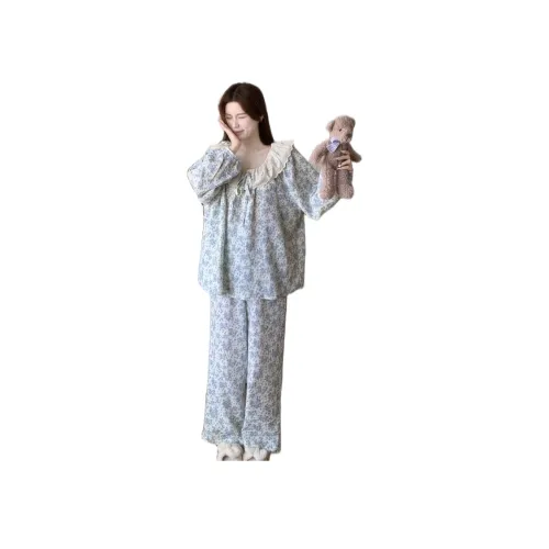 MCZI 블루 여성 파자마 세트