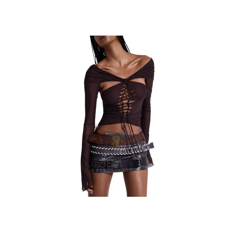 Jaded London T Shirt Women's Brown-4